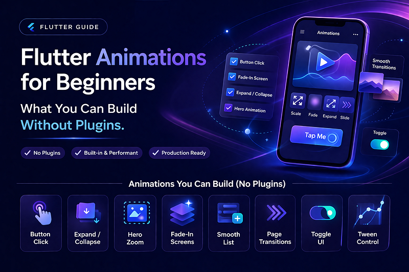 Flutter Animations for Beginners: What You Can Build Without Plugins