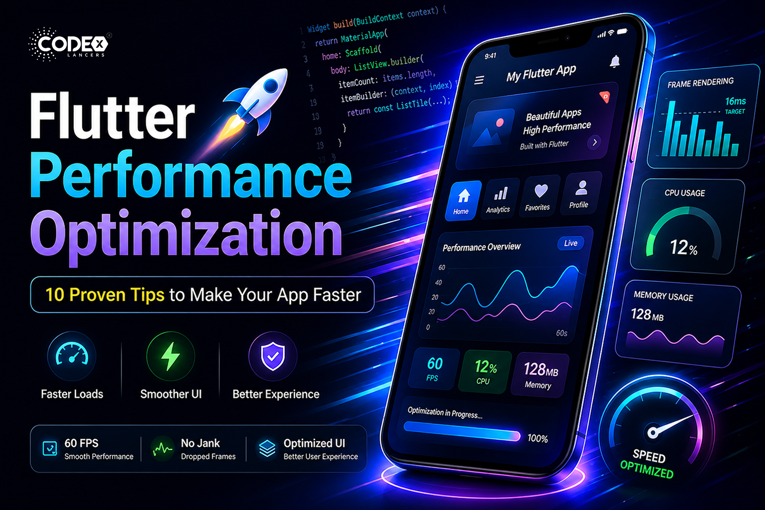 Flutter Performance Optimization: 10 Proven Tips to Make Your App Faster