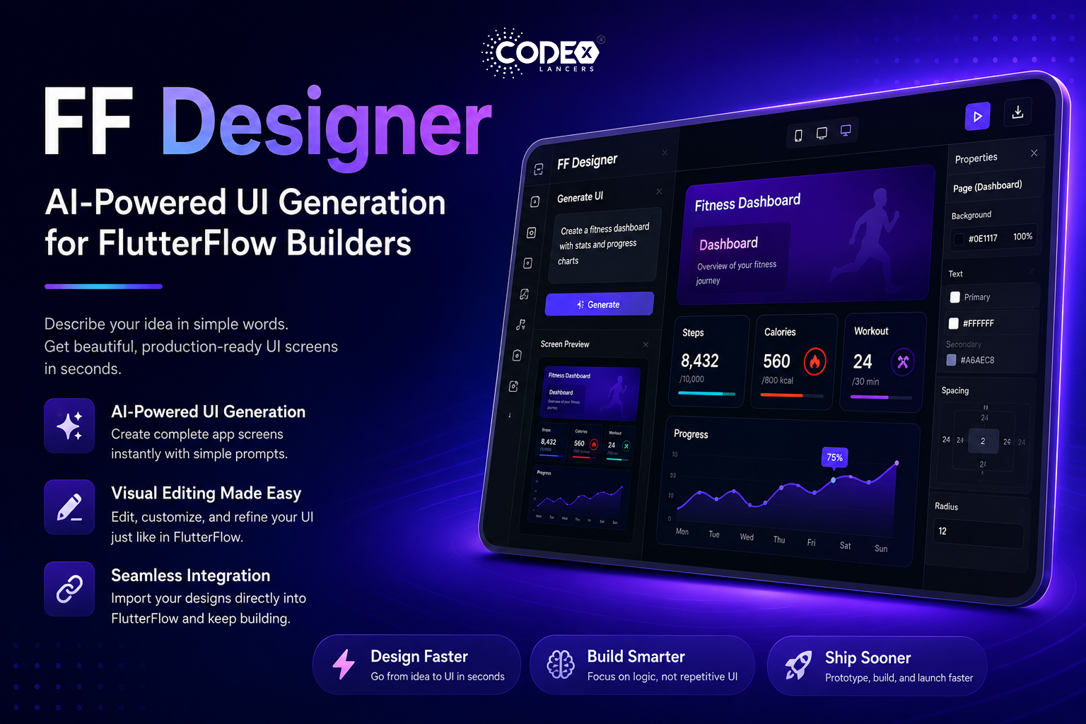 FF Designer: AI-Powered UI Generation for FlutterFlow Builders