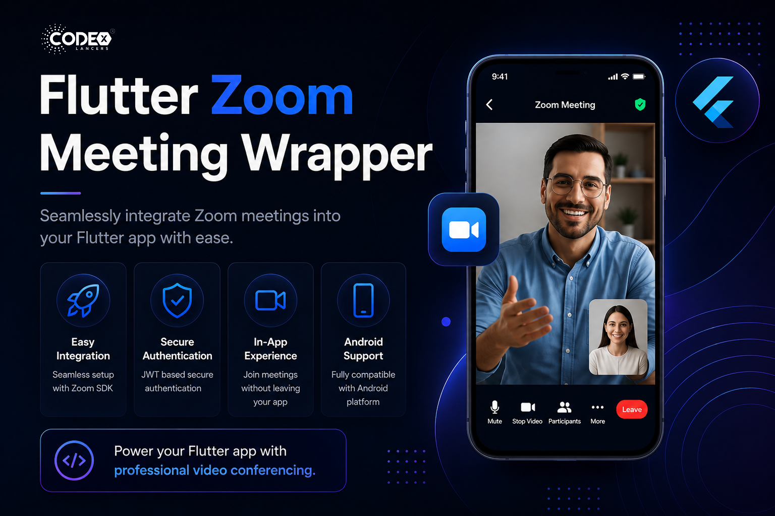 Flutter Zoom Meeting Wrapper