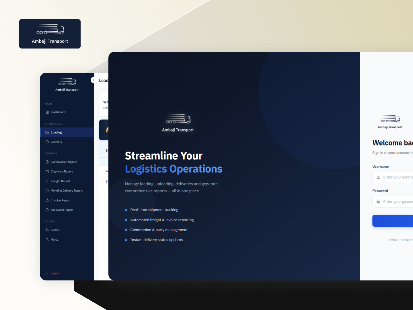 Ambaji Transport Admin Portal