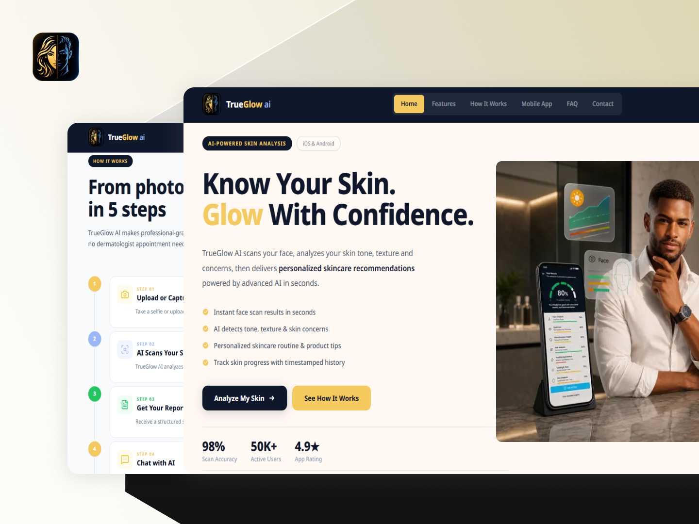 TrueGlow AI – AI-Powered Skincare App