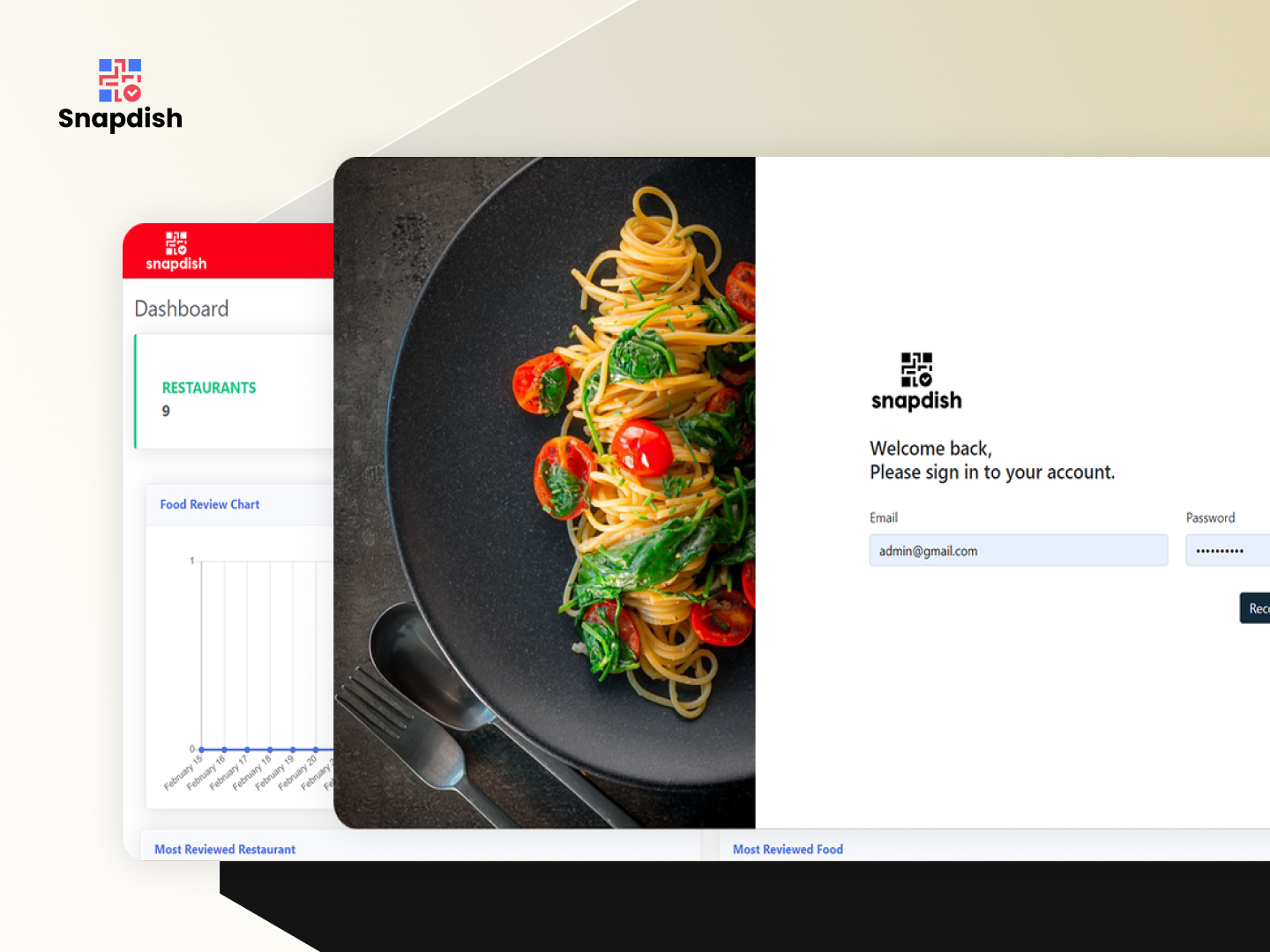 SnapDish – Restaurant Menu Creation & Review (Web Admin Panel)