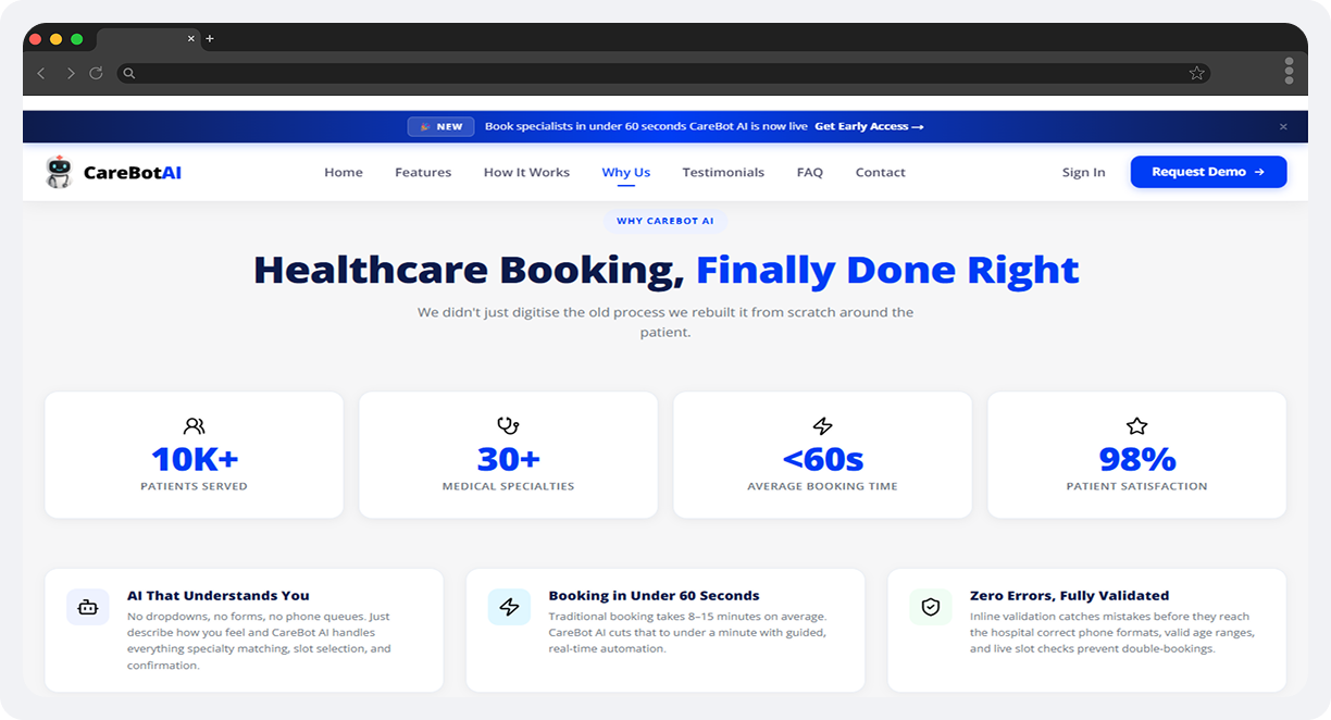 CareBot AI – AI-Powered Doctor Appointment Booking screen 3