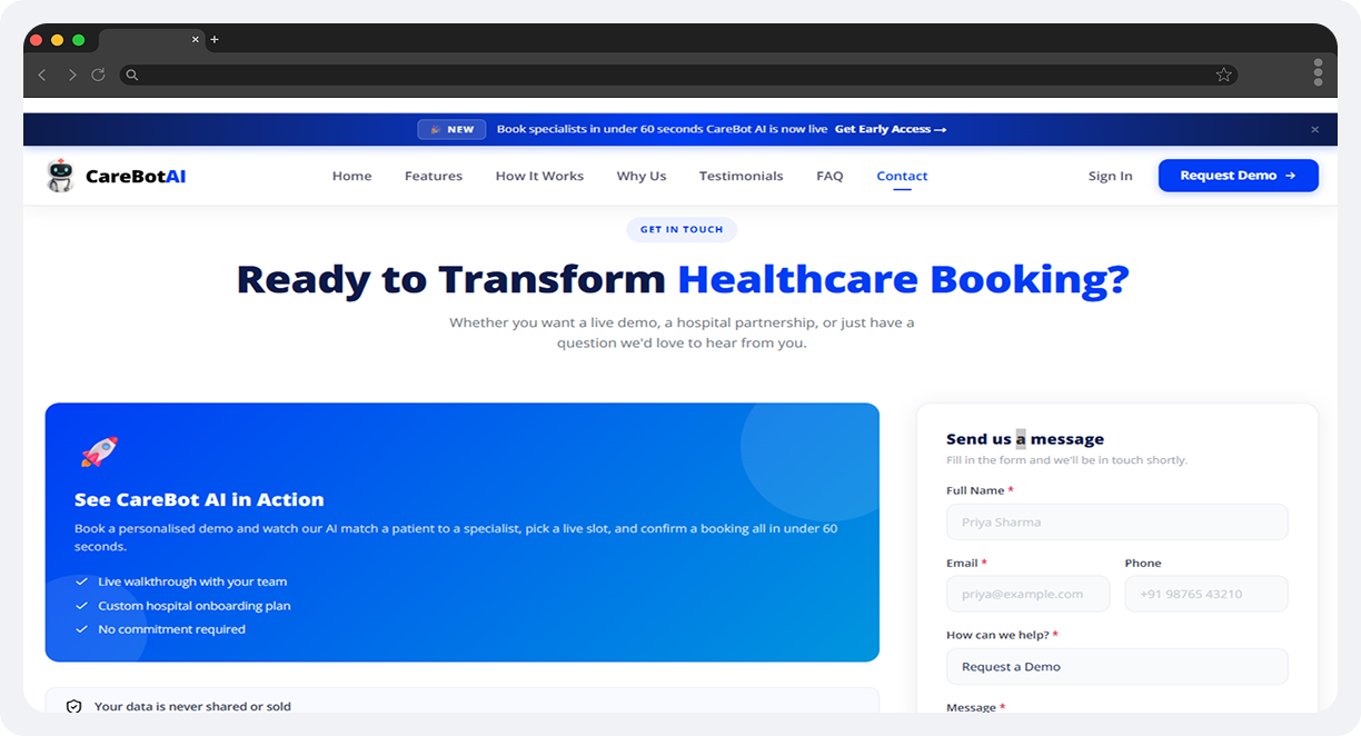 CareBot AI – AI-Powered Doctor Appointment Booking screen 7