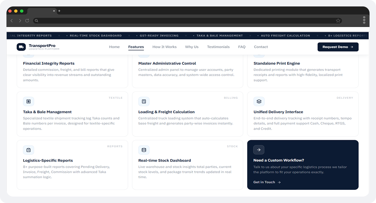 TransportPro – Transport Management Software screen 3
