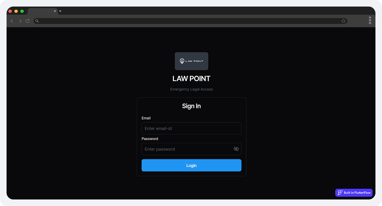 Lawpoint Admin screen 1