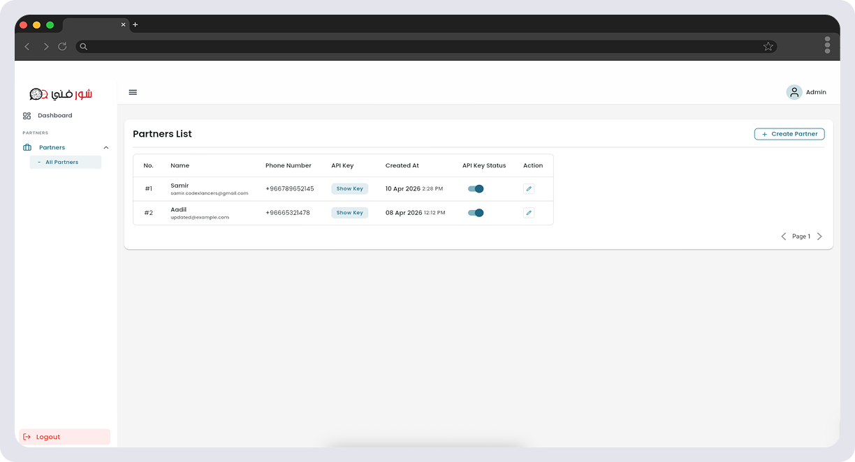 Surefani Admin – Multi-Purpose B2B Admin Panel & Partner Management System screen 7