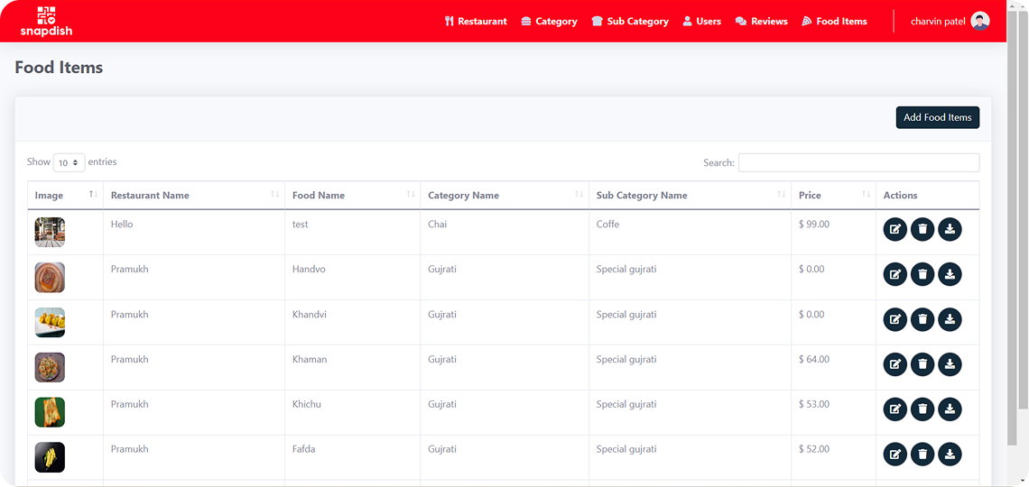 SnapDish – Restaurant Menu Creation & Review (Web Admin Panel) screen 12