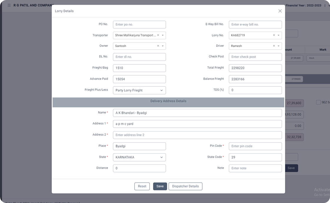 SutraPlus – Billing & Accounting Management System screen 3