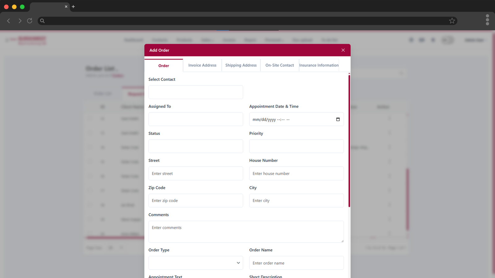 Technician screen 3