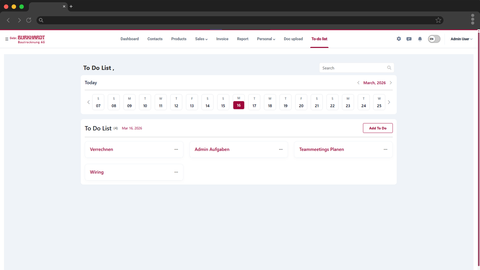 Technician screen 6