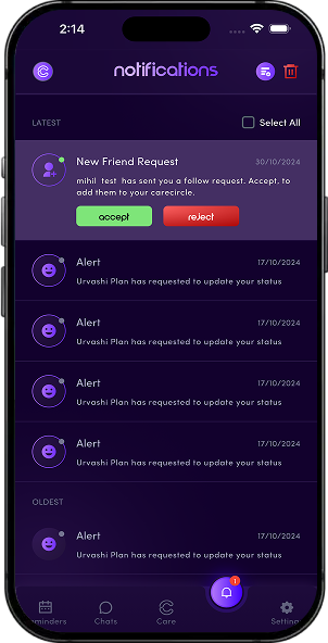 Carecheck screen 3