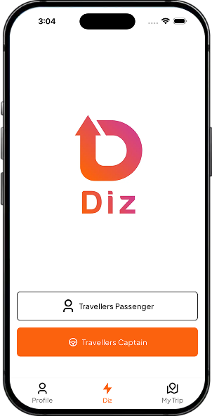 DIZ – Carpooling & Ride-Sharing App screen 1