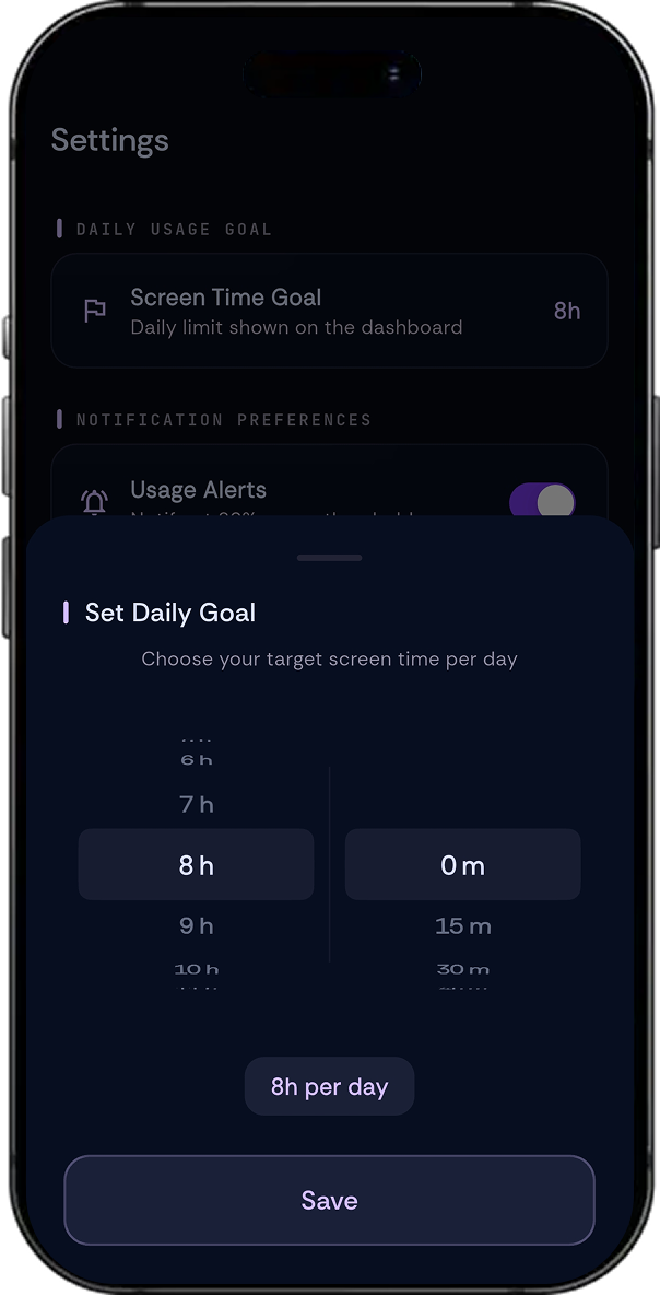 StayOnTrack screen 1