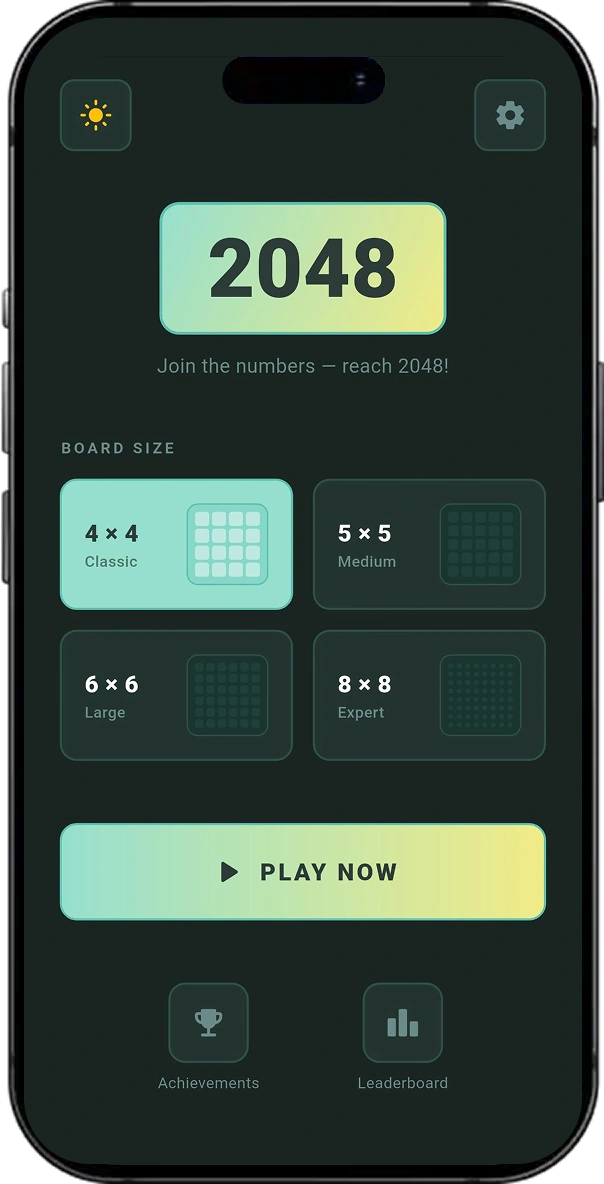 2048 Game screen 1