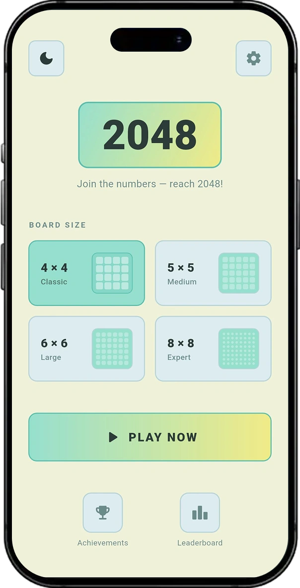 2048 Game screen 3