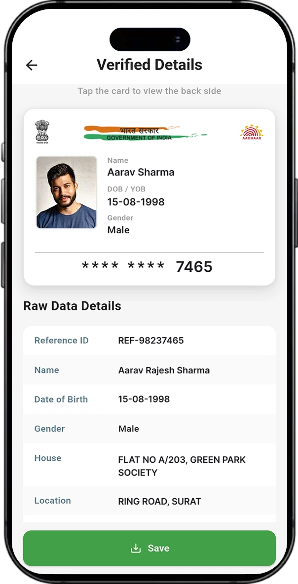 Aadhaar Data Extractor screen 1