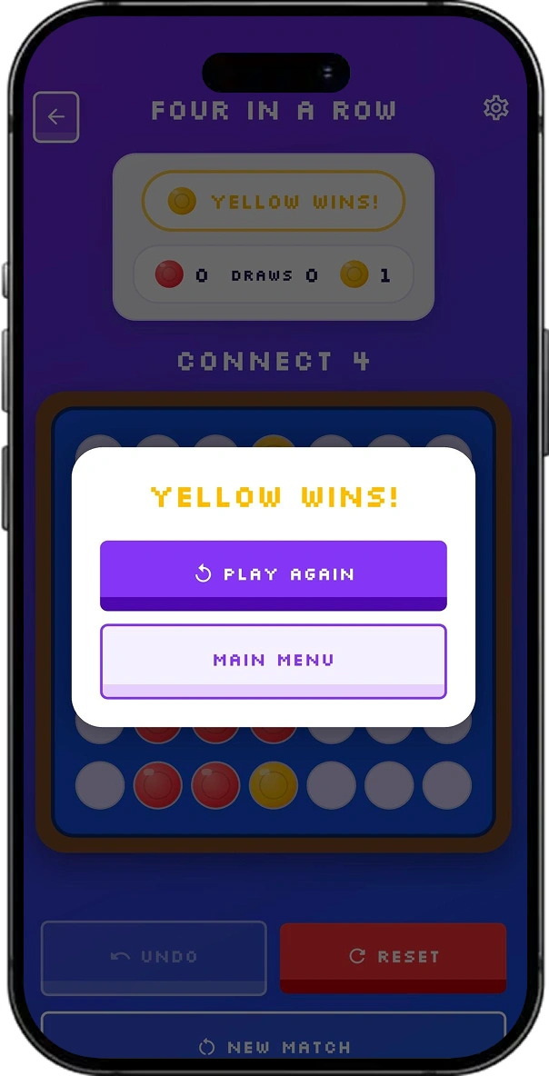 Connect 4 Game screen 2