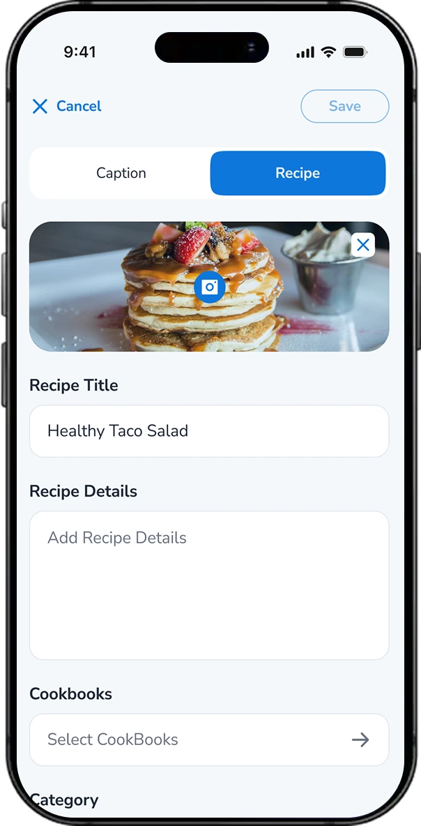 Forktastic Recipe Management App screen 2