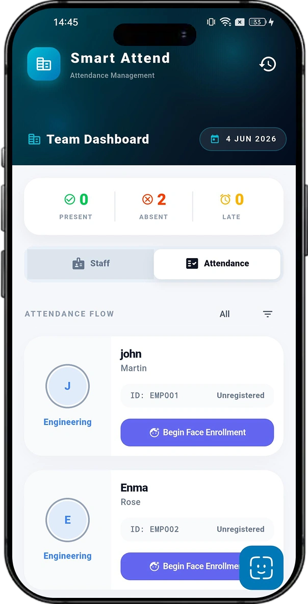 Smart Attend screen 3