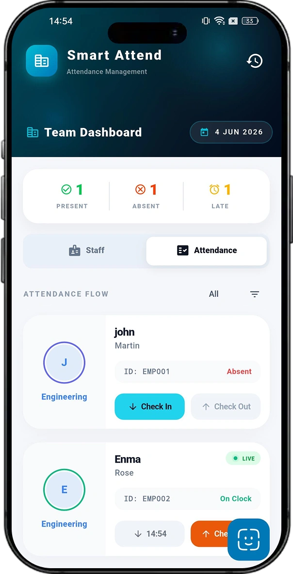 Smart Attend screen 2