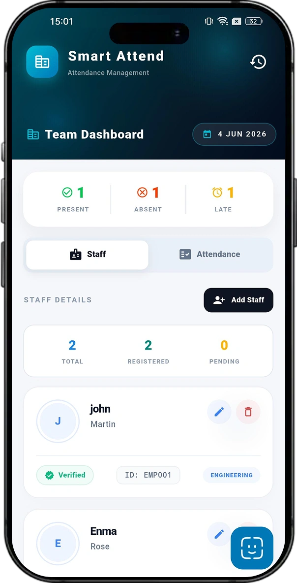 Smart Attend screen 6