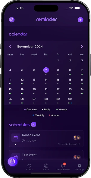 Carecheck screen 1