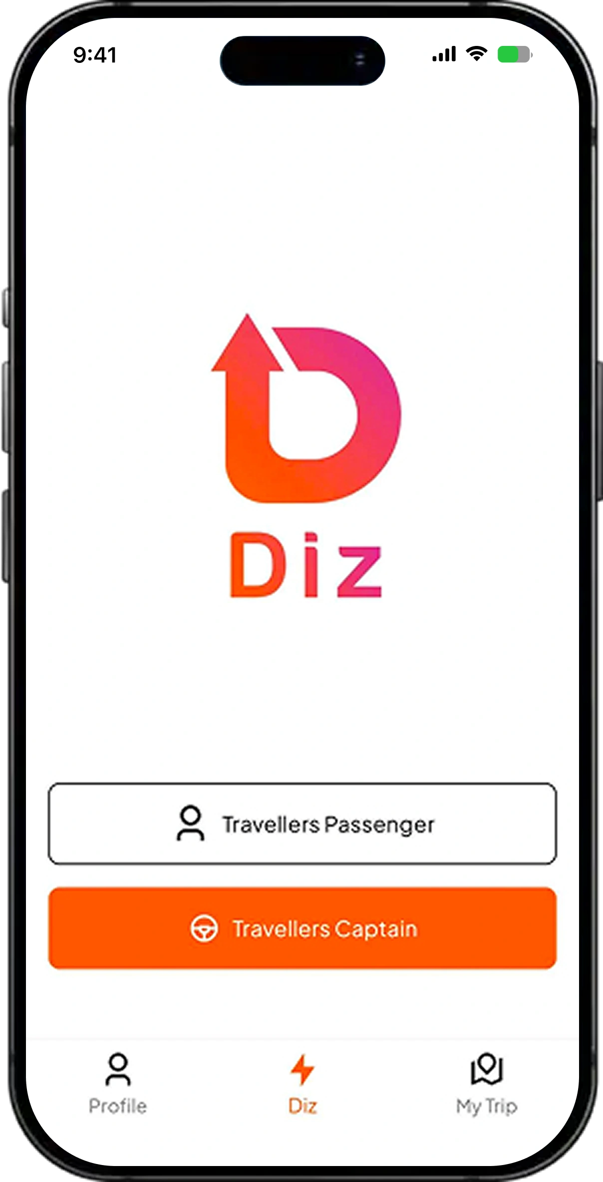 DIZ – Carpooling & Ride-Sharing App screen 1