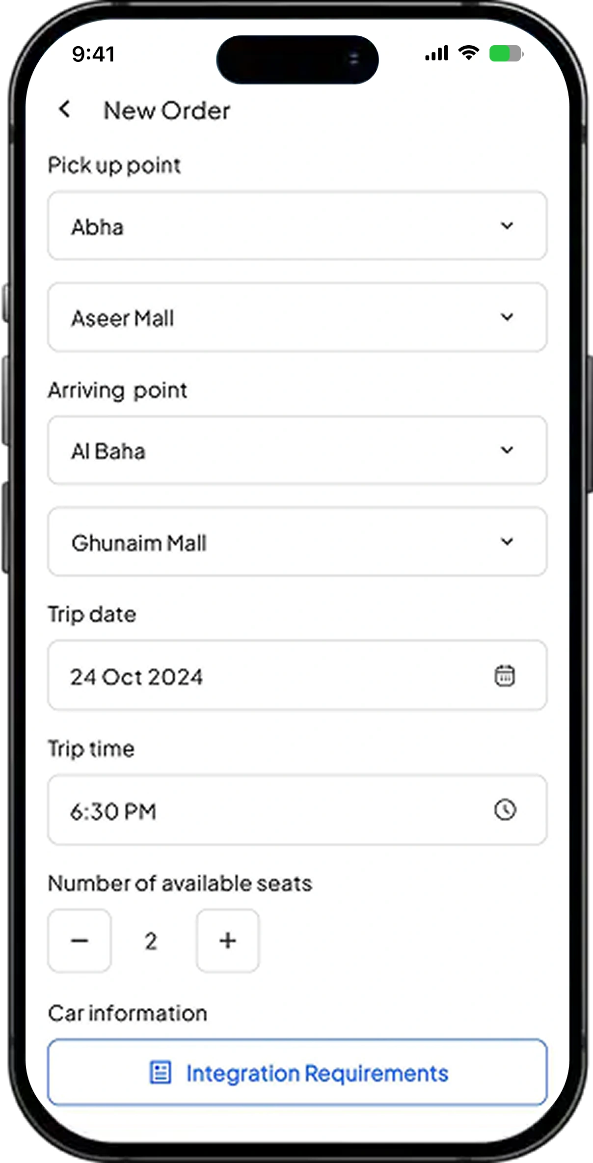 DIZ – Carpooling & Ride-Sharing App screen 3
