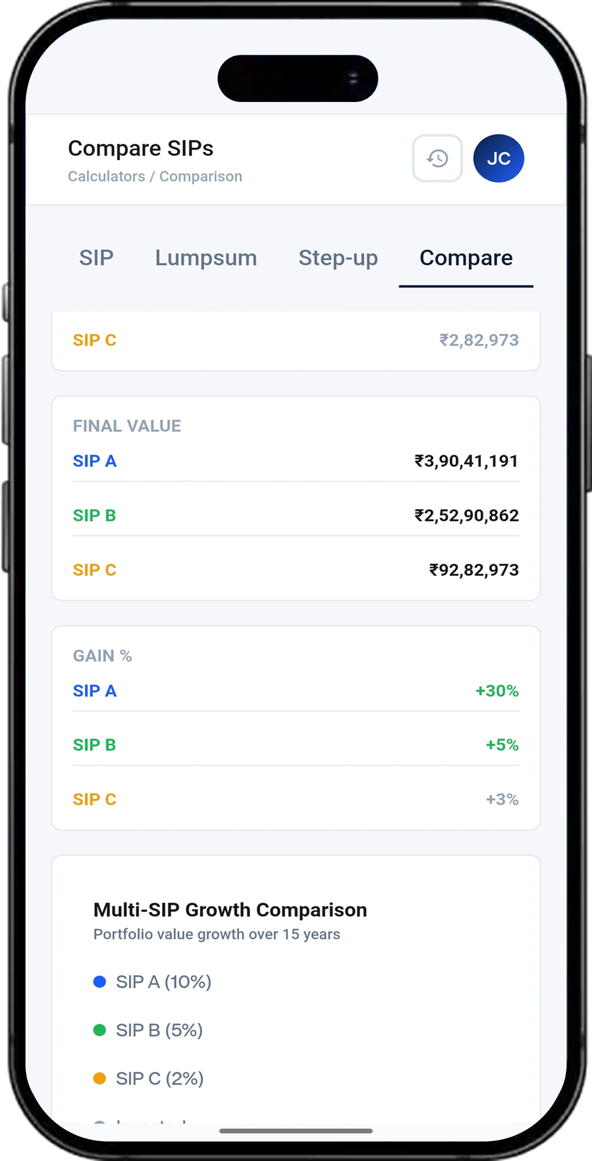 Fincalc360 screen 6