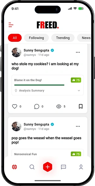 Freed – Flutter screen 1