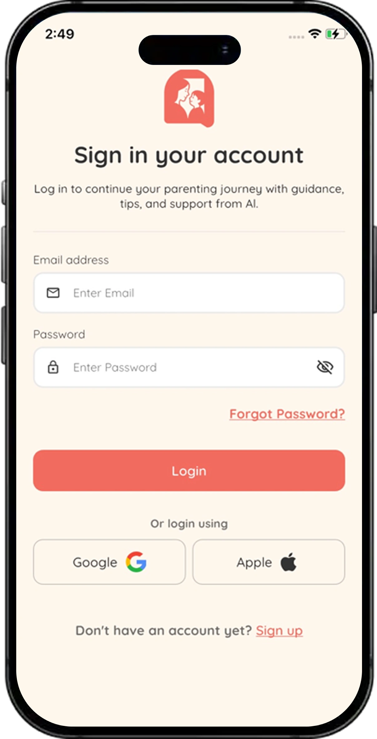 OpenDoor Parenting screen 3