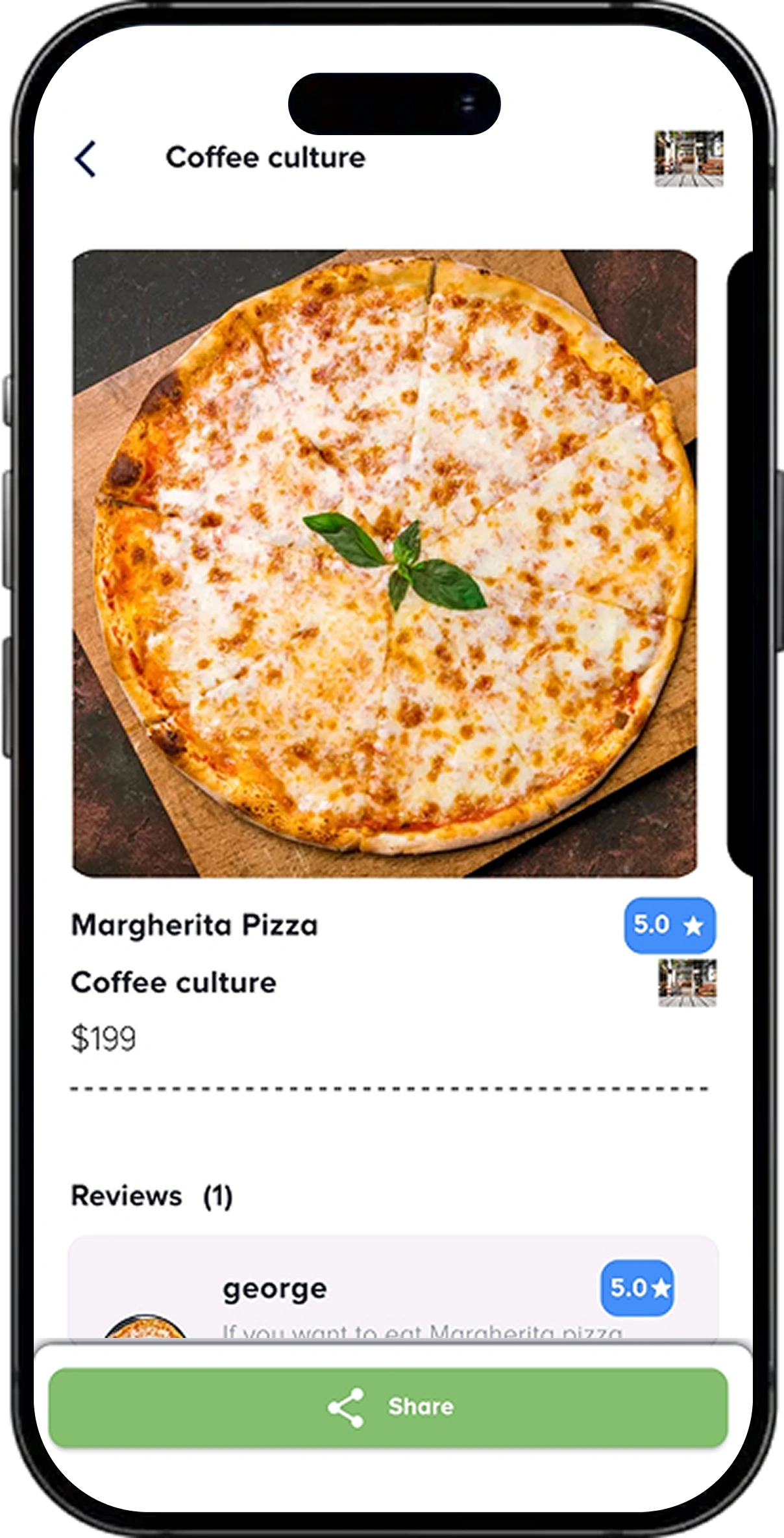 SnapDish – Restaurant Menu Creation & Review (Mobile App) screen 3