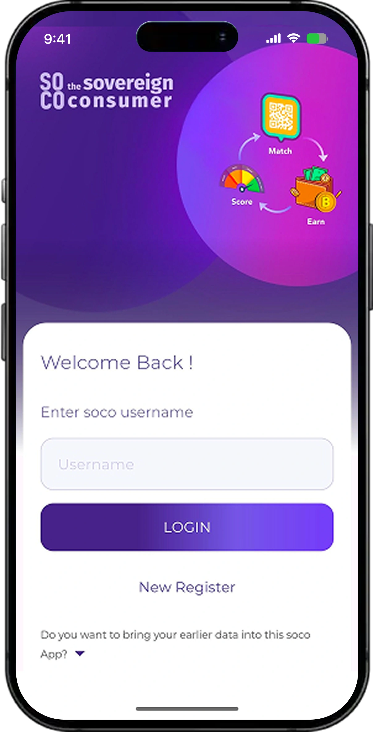 SoCo (Sovereign Consumer) application screen 17