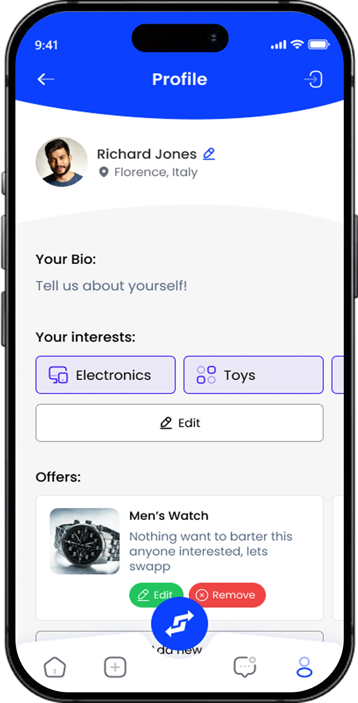 Swap App screen 7