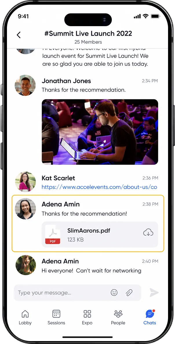 Accelevents Event App screen 4